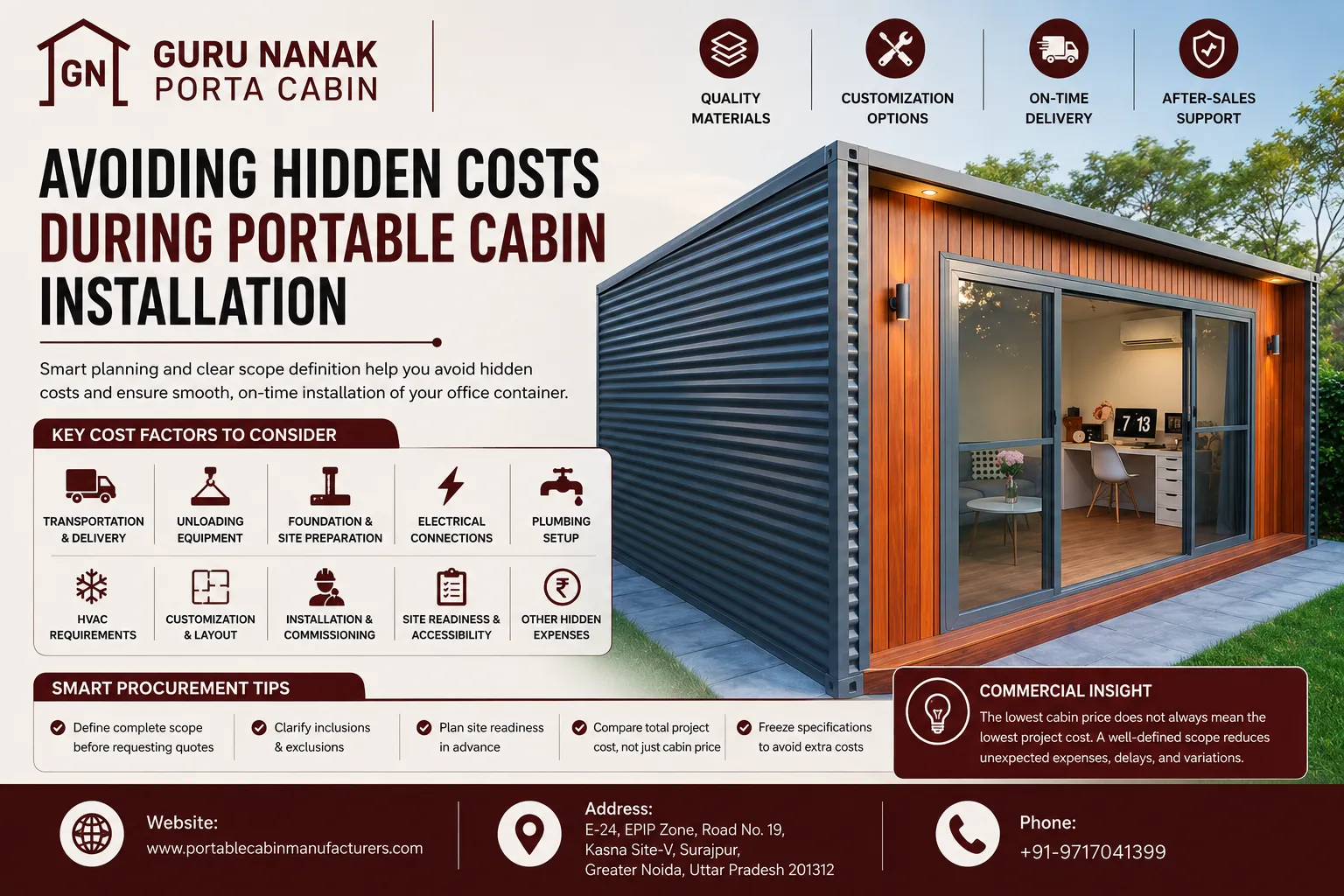 Avoiding Hidden Costs During Portable Cabin Installation