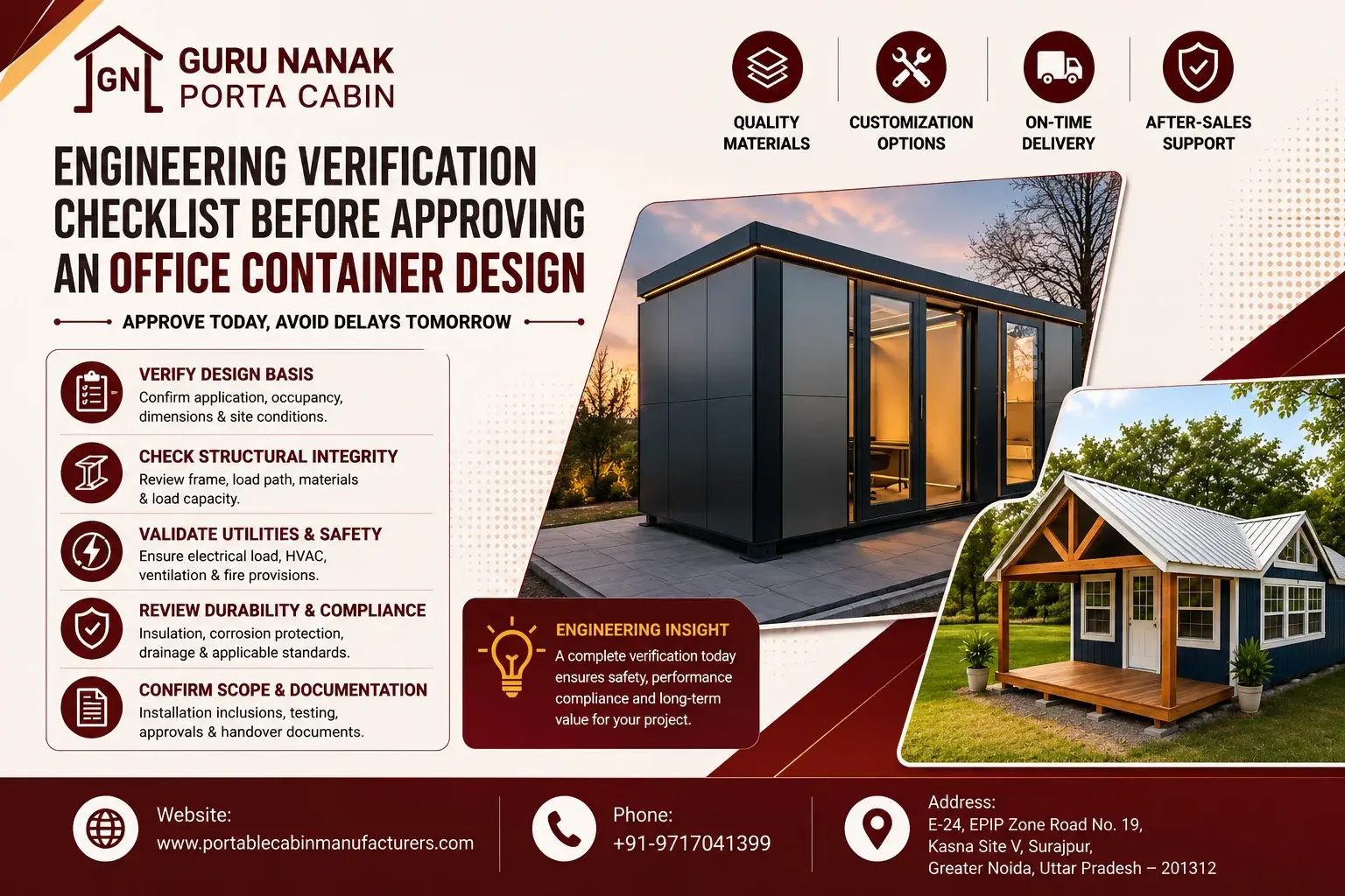 Engineering Verification Checklist Before Approving an Office Container Design