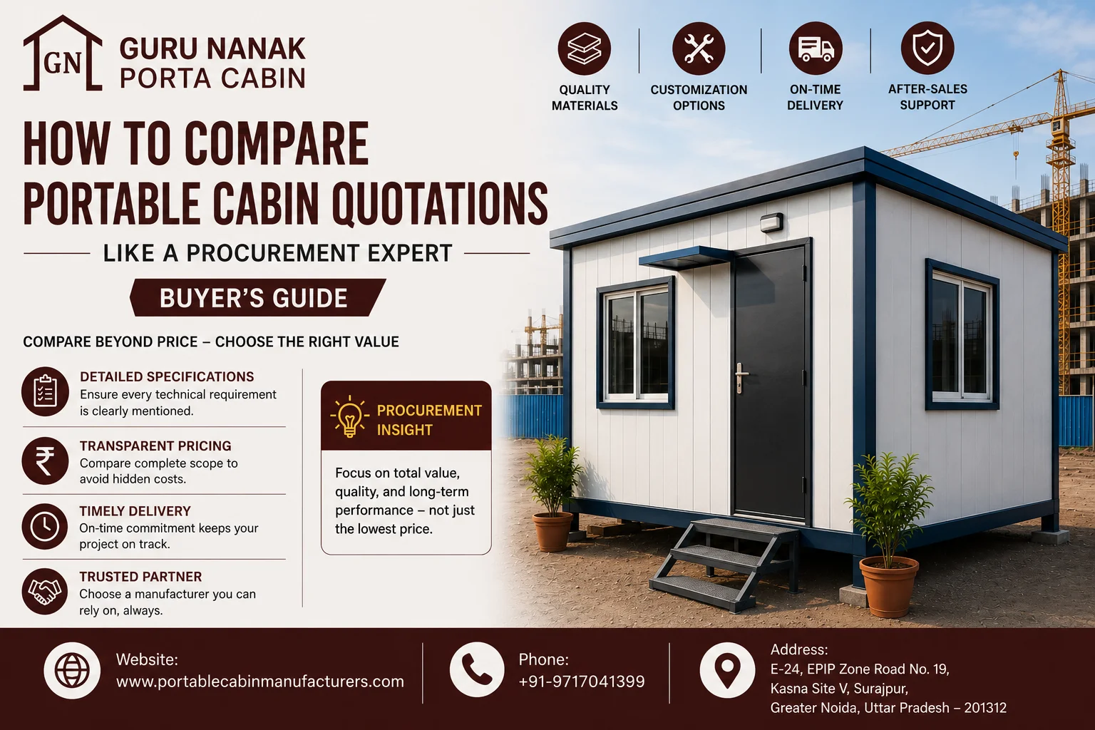 How to Compare Portable Cabin Quotations Like a Procurement Expert