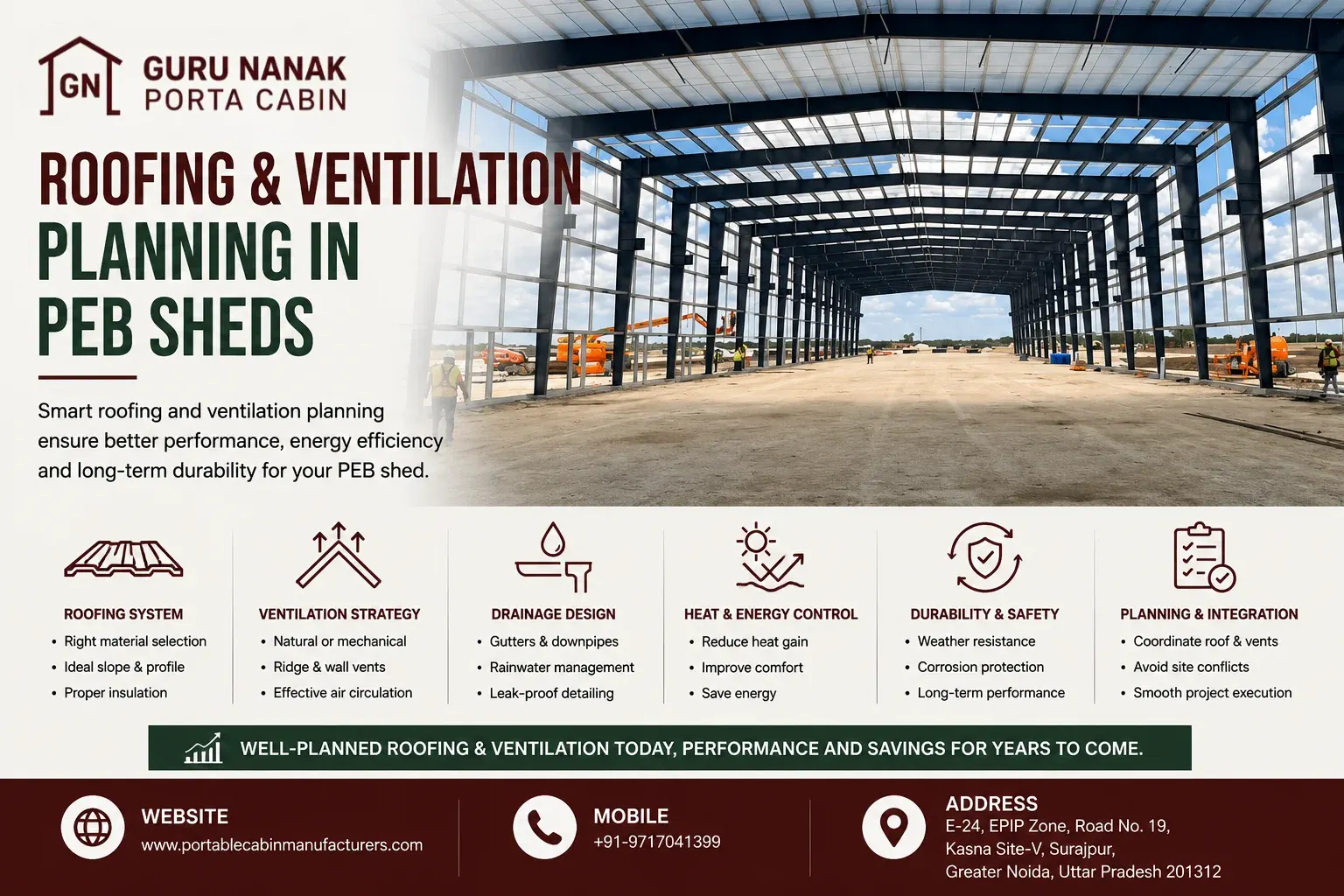 Roofing and Ventilation Planning in PEB Sheds