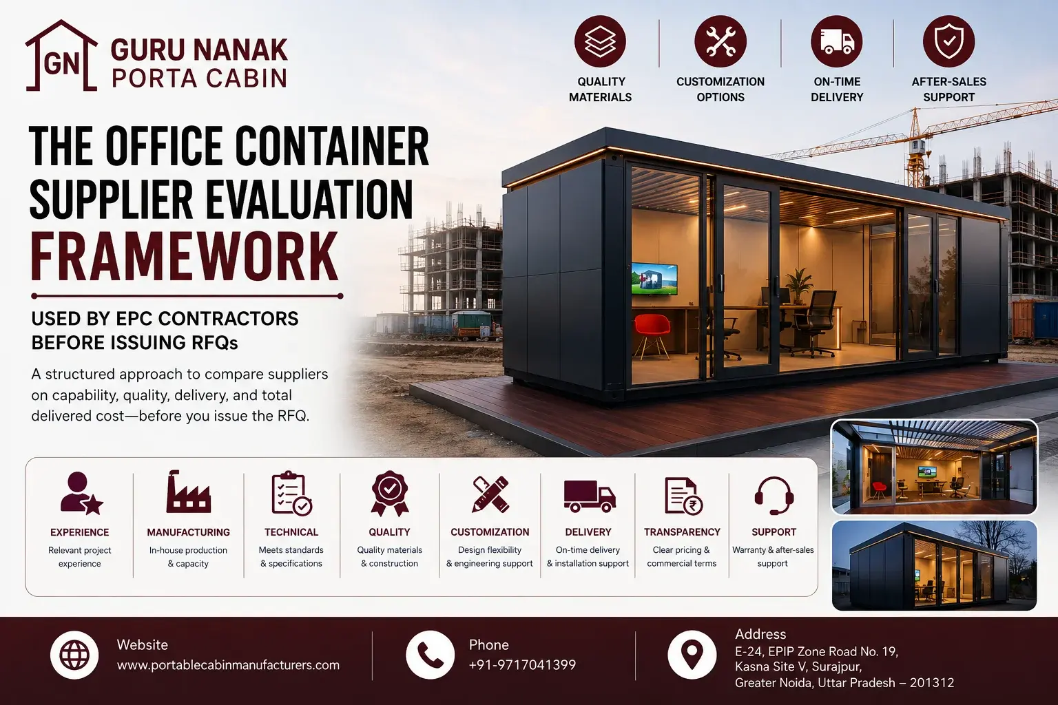 The Office Container Supplier Evaluation Framework Used by EPC Contractors Before Issuing RFQs
