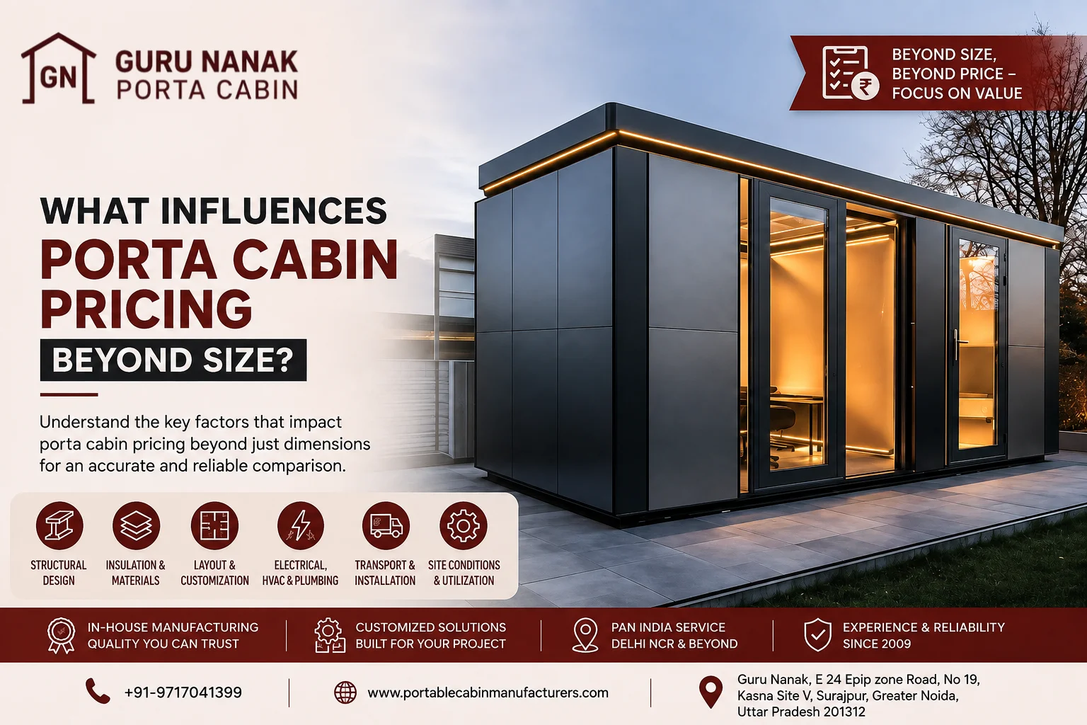 What Influences Porta Cabin Pricing Beyond Size?