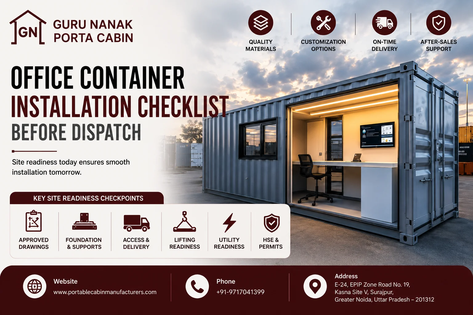 What Project Managers Should Verify Before Office Container Installation